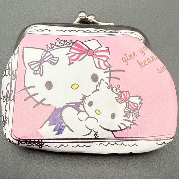 Handbags - Coin Purse Pink Kawaii‎ Kiss Clasp Small Wallet